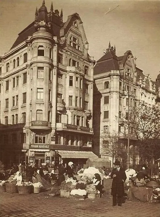 1910 táján, Fővám tér, Belváros