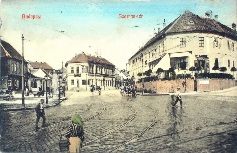 1910 táján, Szarvas tér, Tabán