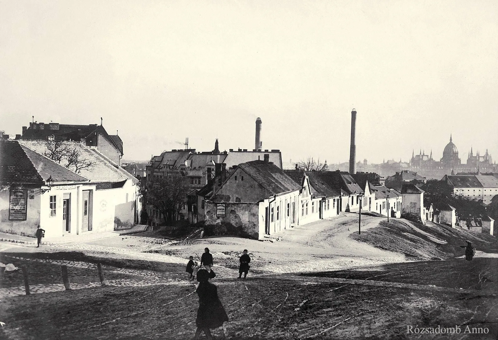 1910 táján Zárda (Rómer Flóris) utca, Rózsadomb, Országút