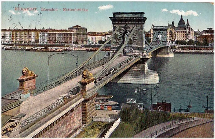 1913, Clark Ádám tér, a Lánczhíd (Lánchíd), Viziváros 