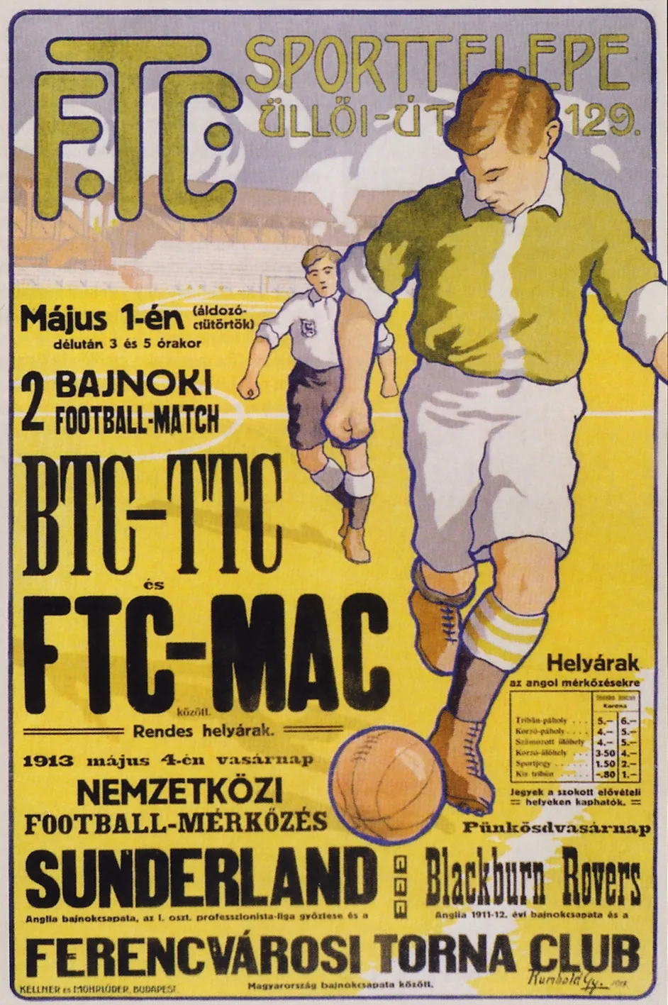 1913, Üllői út1913, Üllői út 129, az FTC sporttelep, Ferencváros