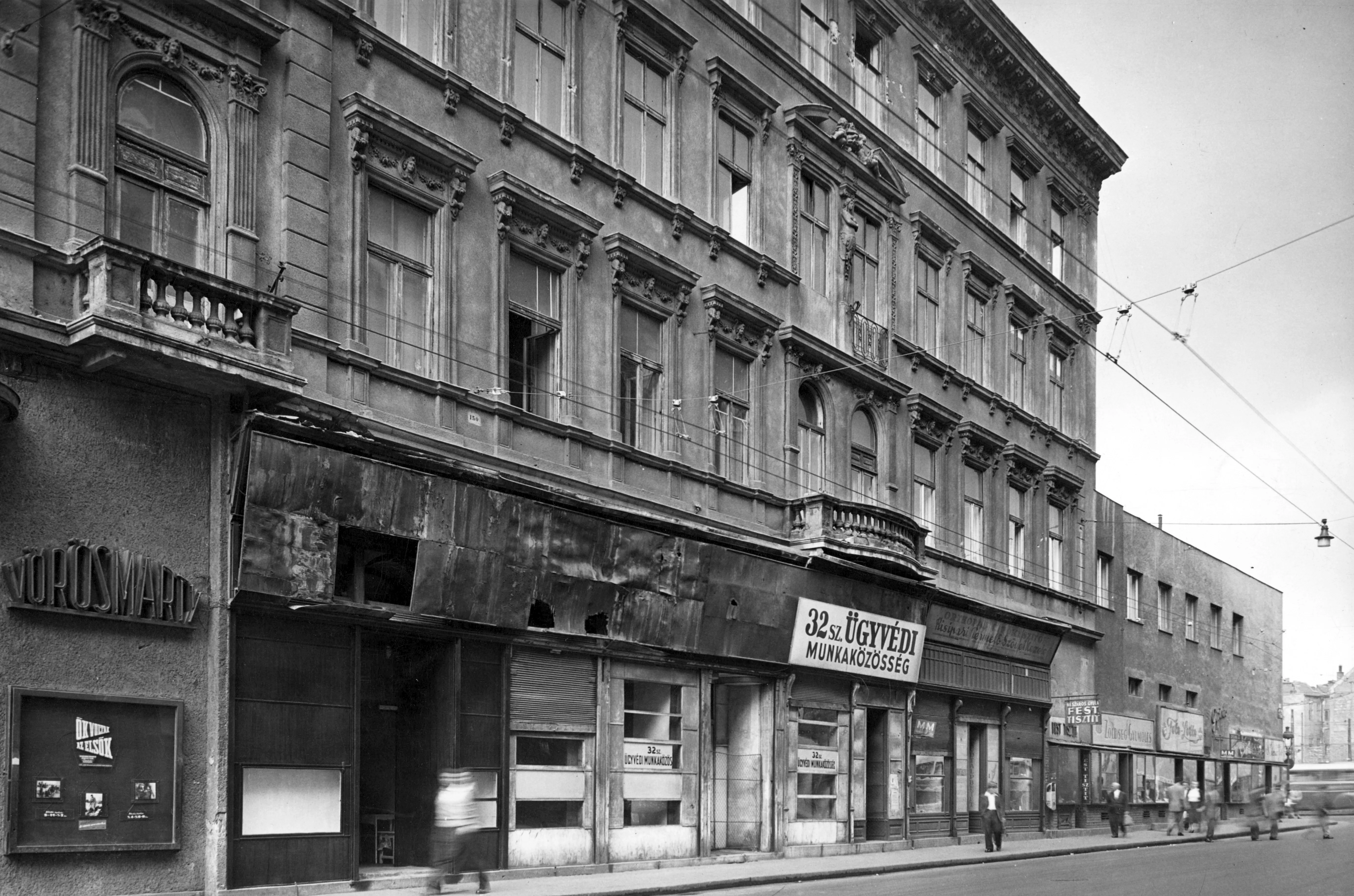 1957, Baross utca a Calvin (Kálvin) tér felé nézve, Józsefváros, Palotanegyed
