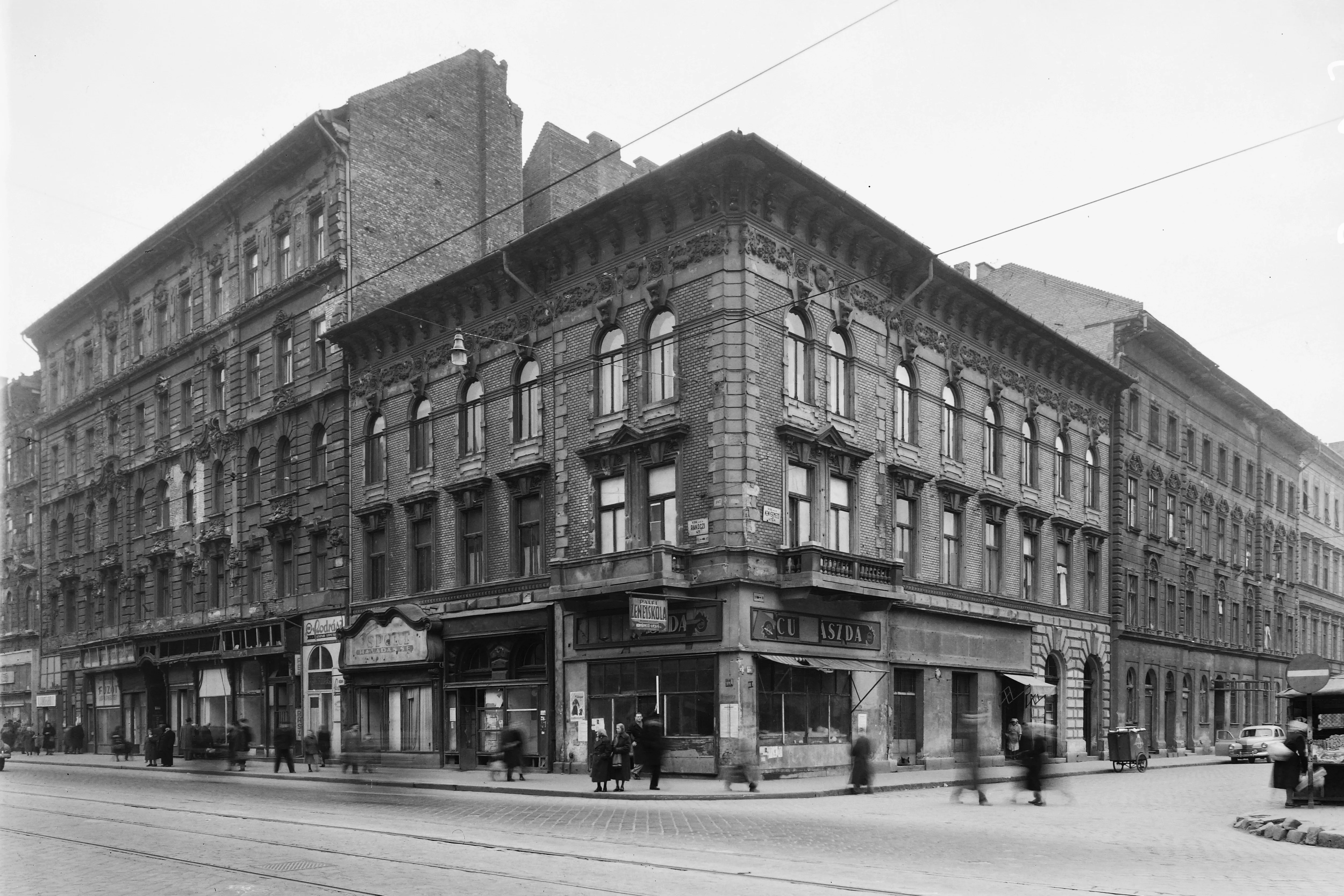 1957, Rákóczi út a Kenyérmező utcánál, Józsefváros