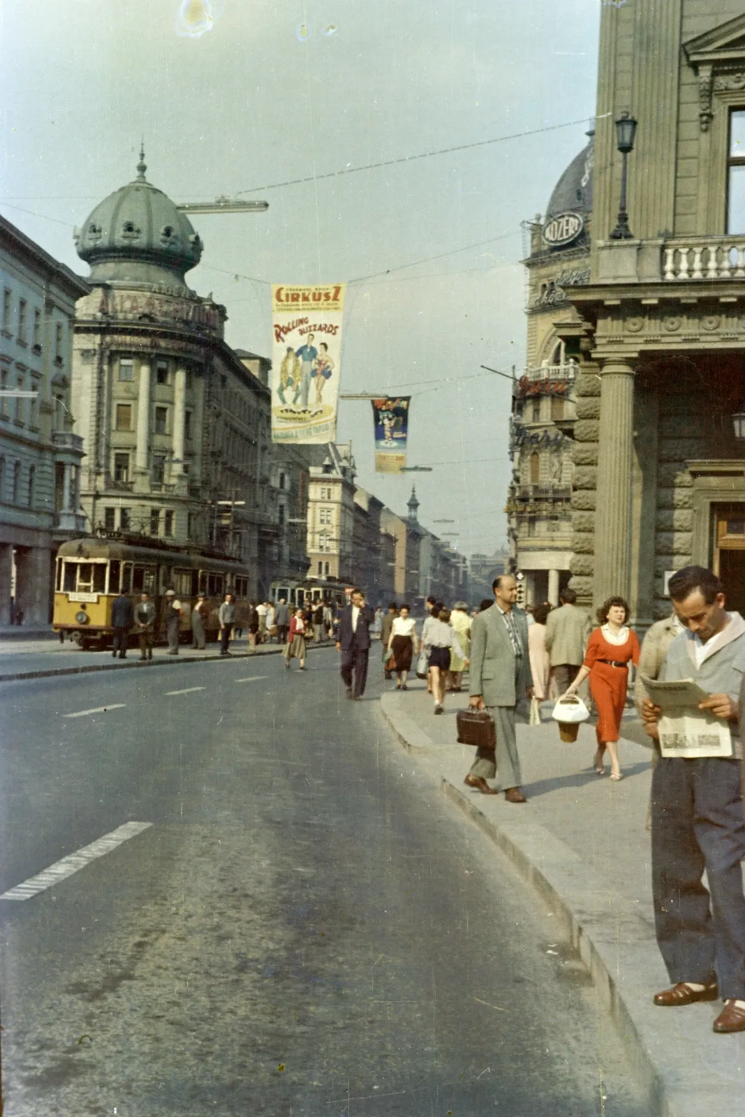 1959, Rákóczi út a Blaha Lujza térnél, Józsefváros, Erzsébetváros, Palotanegyed