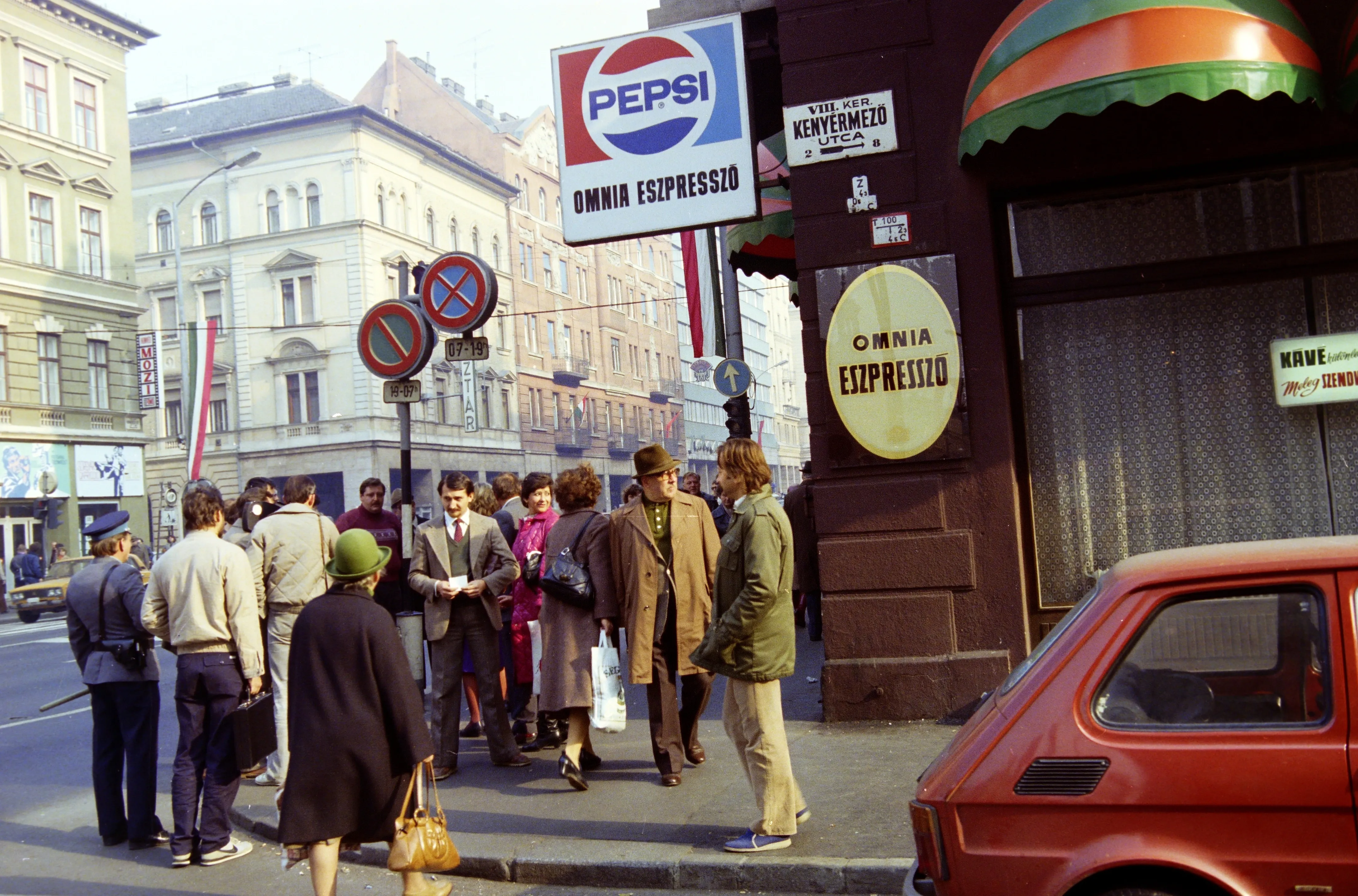 1983, Kenyérmező utca a Rákóczi útnál, Józsefváros és Erzsébetváros