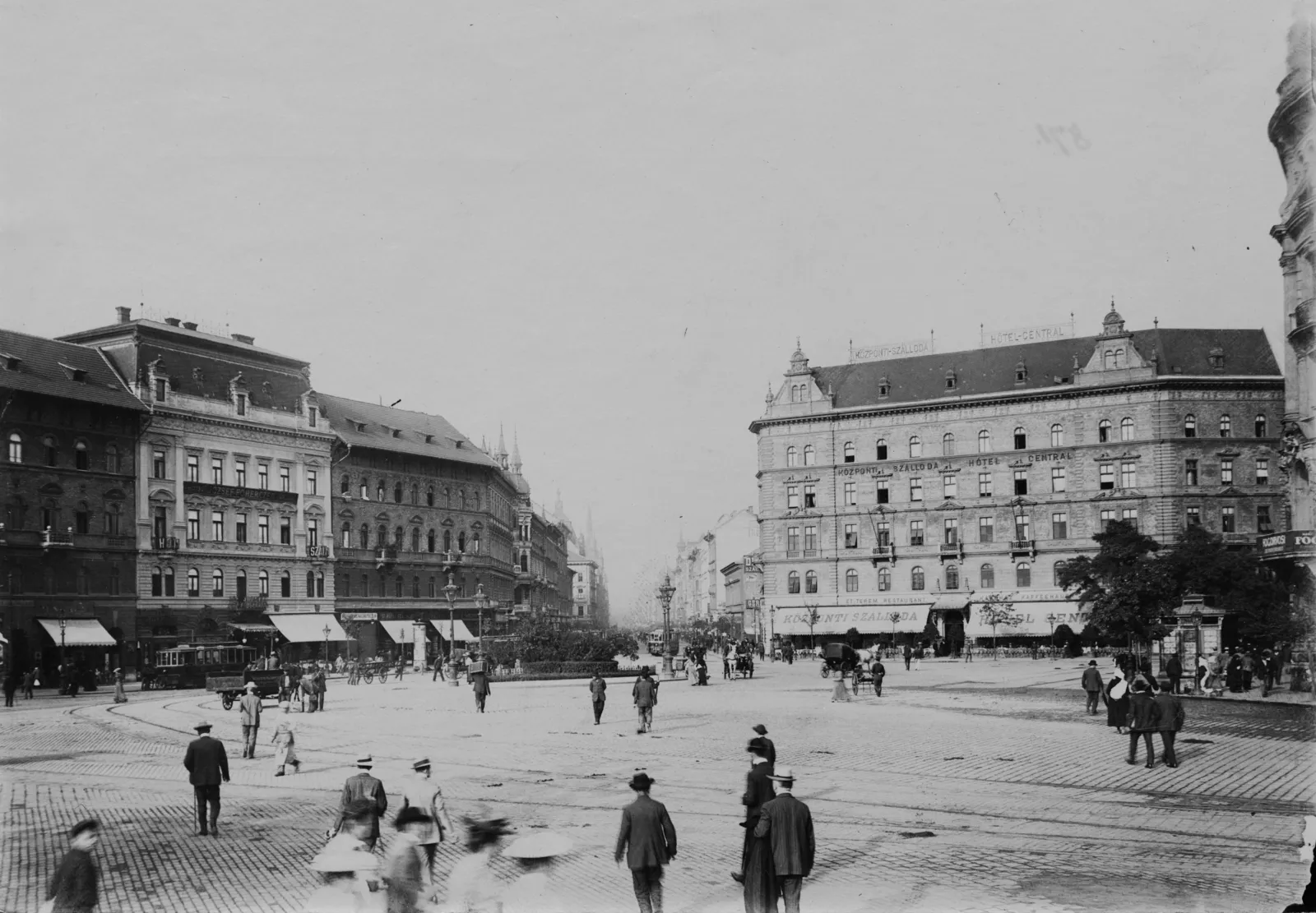 1905, Baross tér a Kerepesi (Rákóczi) út felé nézve, Józsefváros és Erzsébetváros