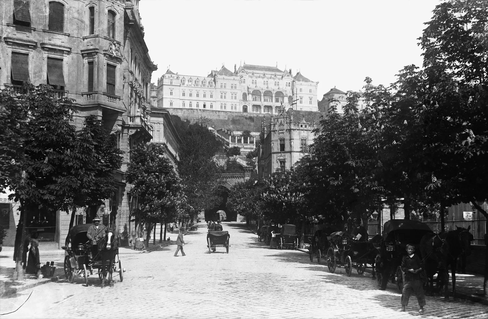 1905, Alagút utca a Budai Váralagút felé nézve, Krisztinaváros