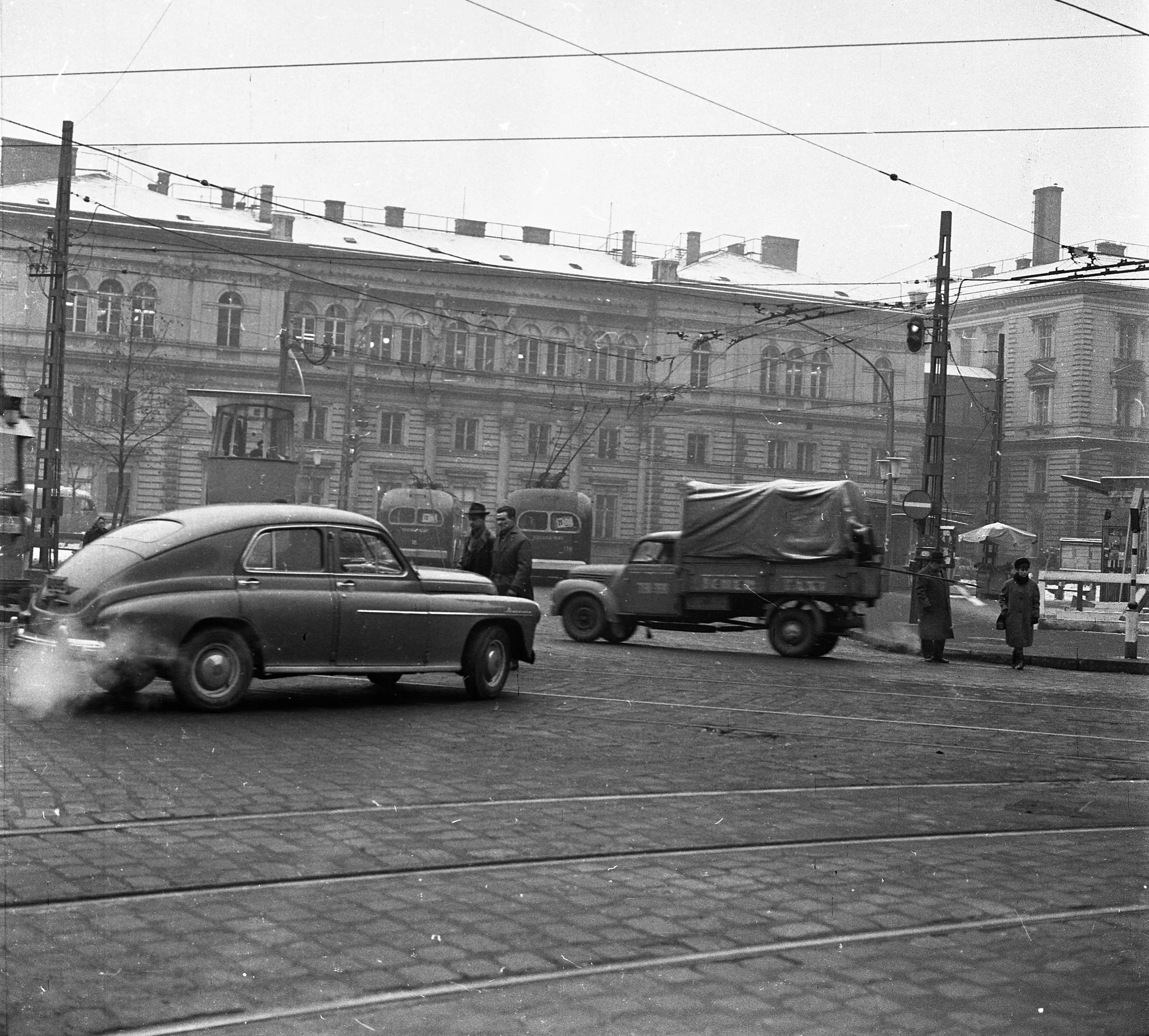 1965, Marx (Nyugati) tér a Bajcsy-Zsilinszky út felől, Terézváros