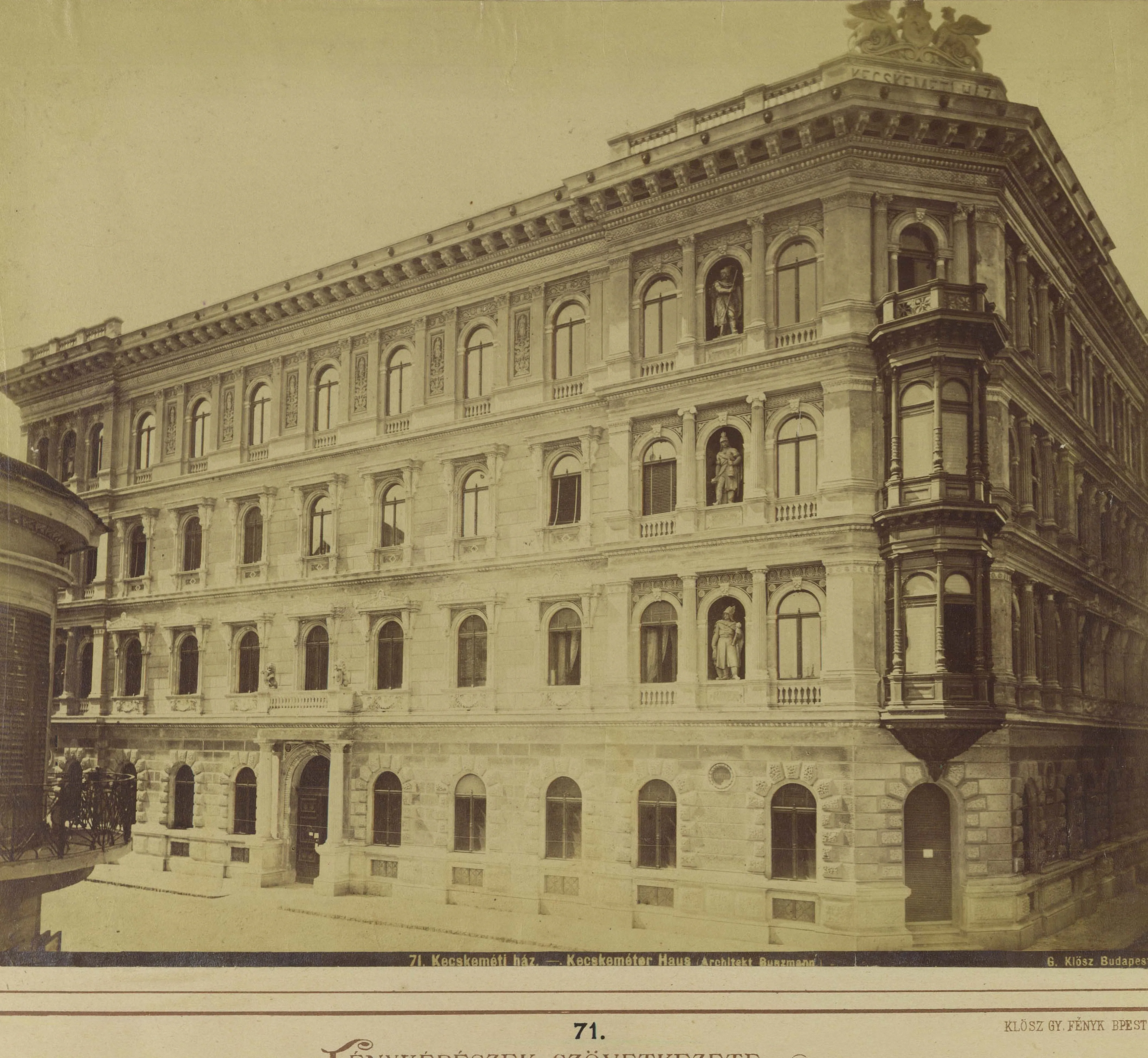 1880-as évek, Zöldfa (Veres Pálné) utca a Borz (Nyáry Pál) utcánál, Belváros
